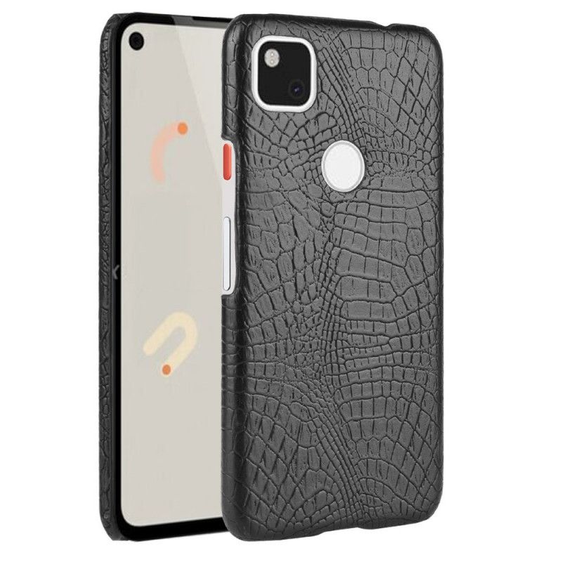 Hülle Google Pixel 4a Schwarz Krokodilhauteffekt