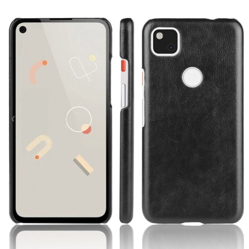 Hülle Google Pixel 4a Schwarz Performance Lychee Ledereffekt