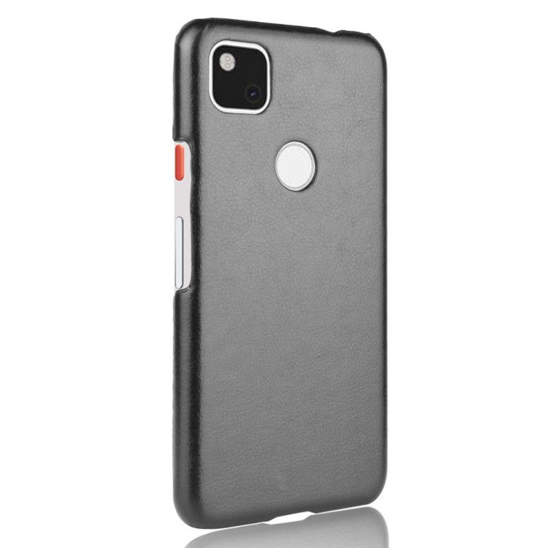 Hülle Google Pixel 4a Schwarz Performance Lychee Ledereffekt