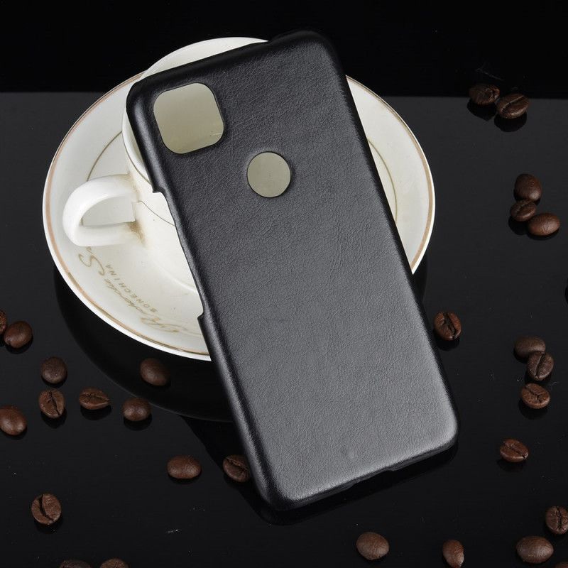 Hülle Google Pixel 4a Schwarz Performance Lychee Ledereffekt