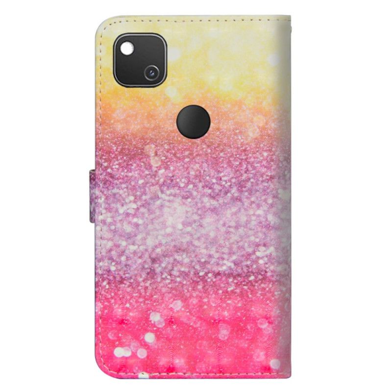 Lederhüllen Für Google Pixel 4a Gradient Magenta Glitter