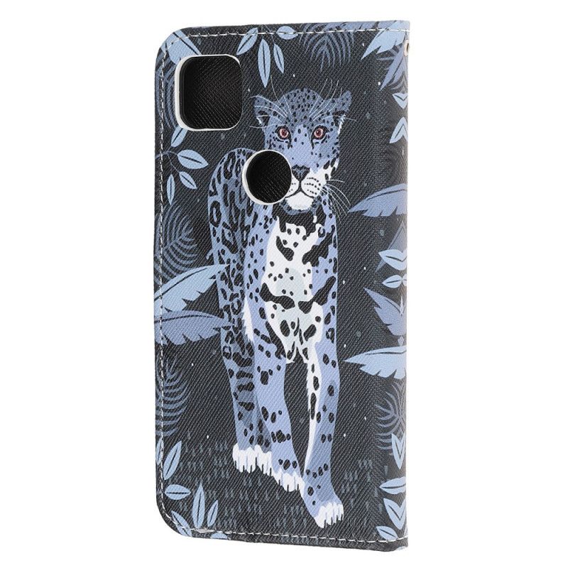 Lederhüllen Google Pixel 4a Leopard Mit Tanga