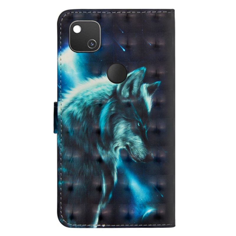 Lederhüllen Google Pixel 4a Majestätischer Wolf