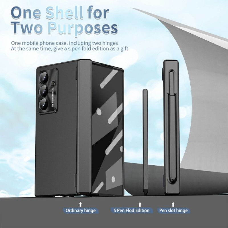 Hülle Für Samsung Galaxy Z Fold 7 Displayschutzfolie Aus Gehärtetem Glas Und Stifthalter