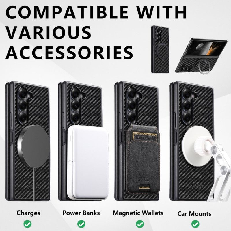 Hülle Für Samsung Galaxy Z Fold 7 Magnetisches Scharnier Mit Suteni-ringhalter