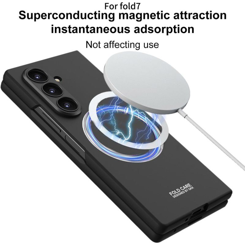 Hülle Samsung Galaxy Z Fold 7 Handyhülle Magnetisch Mit Displayschutzfolie Aus Gehärtetem Glas