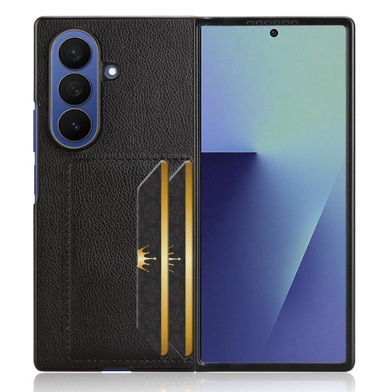 Hülle Samsung Galaxy Z Fold 7 Litschi-textur Mit Kartenhalter