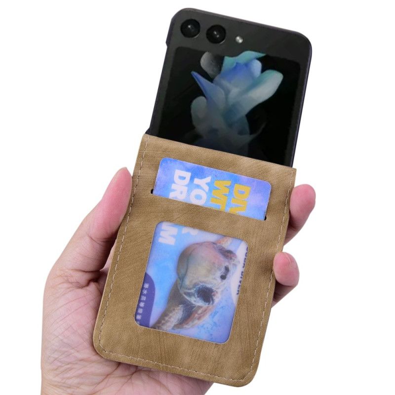 Case Für Samsung Galaxy Z Flip 7 Fe Kartenhalter Mit Katzenmotiv