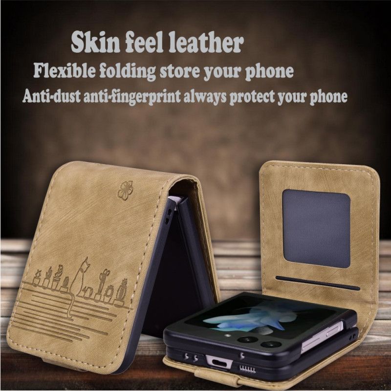 Case Für Samsung Galaxy Z Flip 7 Fe Kartenhalter Mit Katzenmotiv