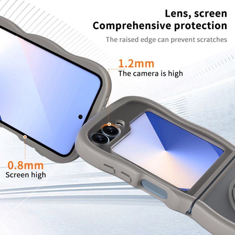 Hülle Für Samsung Galaxy Z Flip 7 Fe Drehbarer Ständer Und Integrierter Spiegel