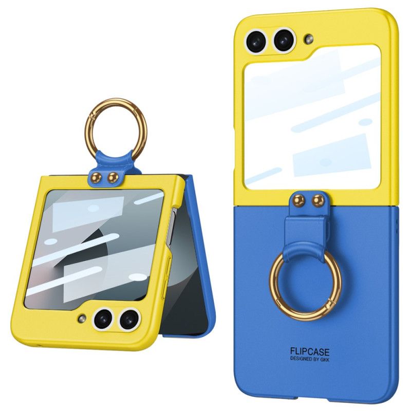 Hülle Für Samsung Galaxy Z Flip 7 Fe Magnetischer Scharnierschutz Und Zweifarbiger Ständer