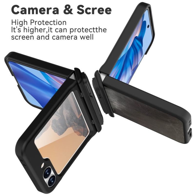 Hülle Für Samsung Galaxy Z Flip 7 Fe Ständer In Vintage-lederoptik