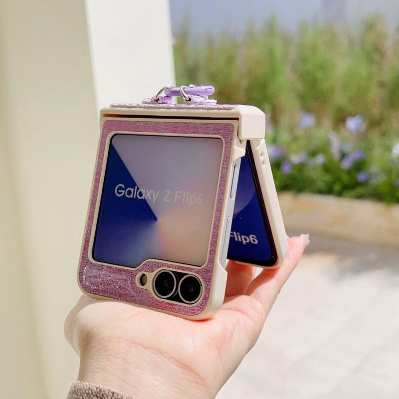 Hülle Samsung Galaxy Z Flip 7 Fe Handyhülle Kunstleder Und Originelle Handschlaufe