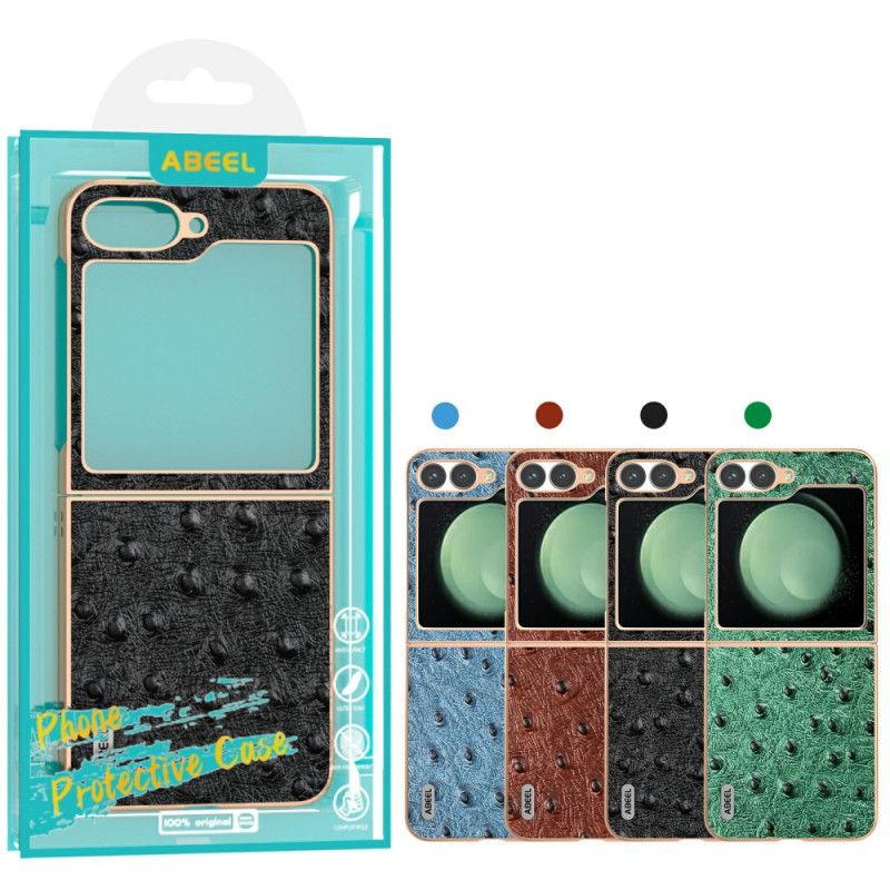 Hülle Samsung Galaxy Z Flip 7 Fe Handyhülle Straußenlederoptik