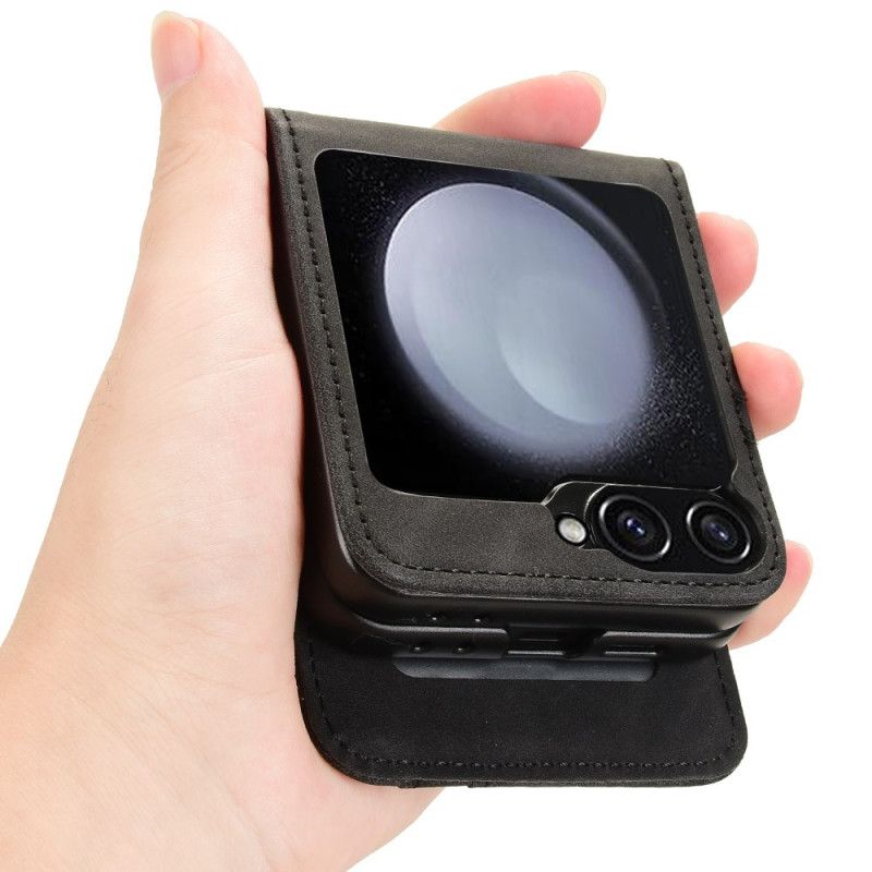 Hülle Samsung Galaxy Z Flip 7 Fe Kartenetui Im Lederdesign