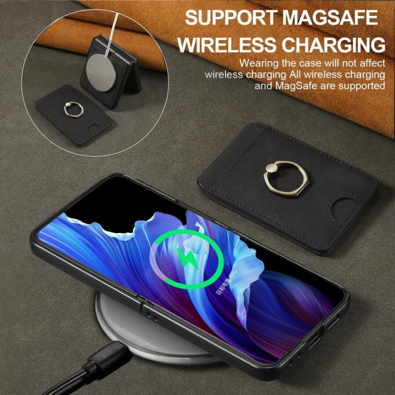 Hülle Samsung Galaxy Z Flip 7 Fe Magnetisch Mit Abnehmbarem Kartenhalter