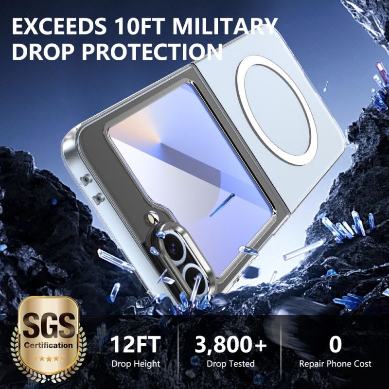 Hülle Samsung Galaxy Z Flip 7 Fe Magsafe-kompatibel Transparent Mit Displayschutzfolie