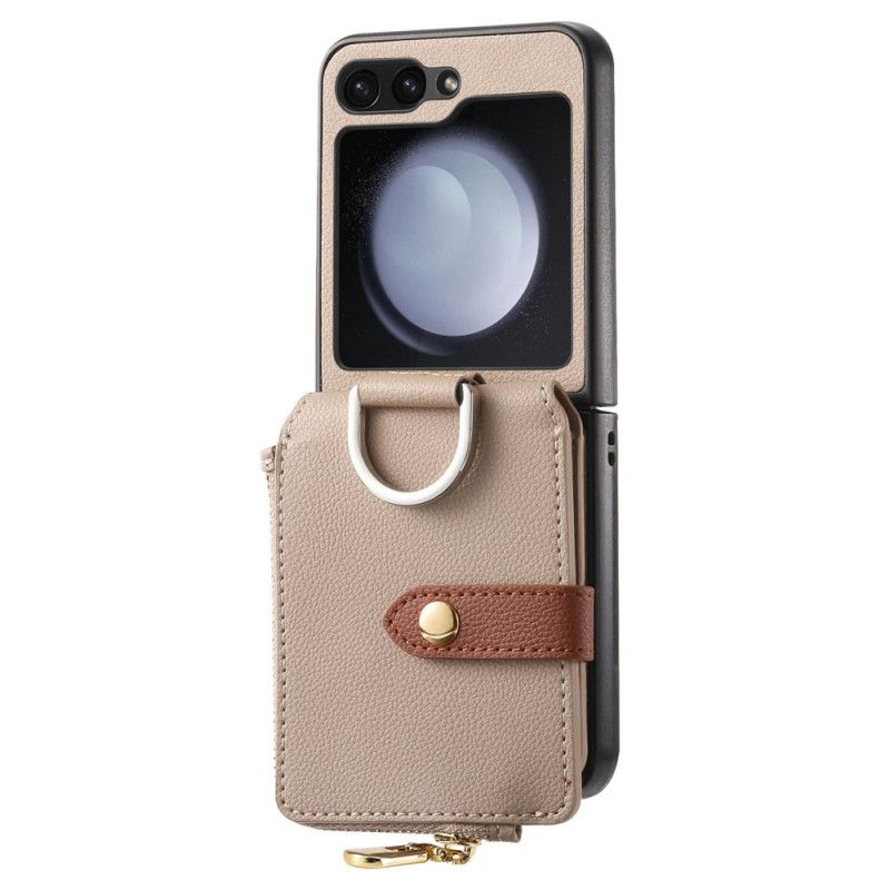 Hülle Samsung Galaxy Z Flip 7 Fe Reißverschlusstasche Und Ringhalter