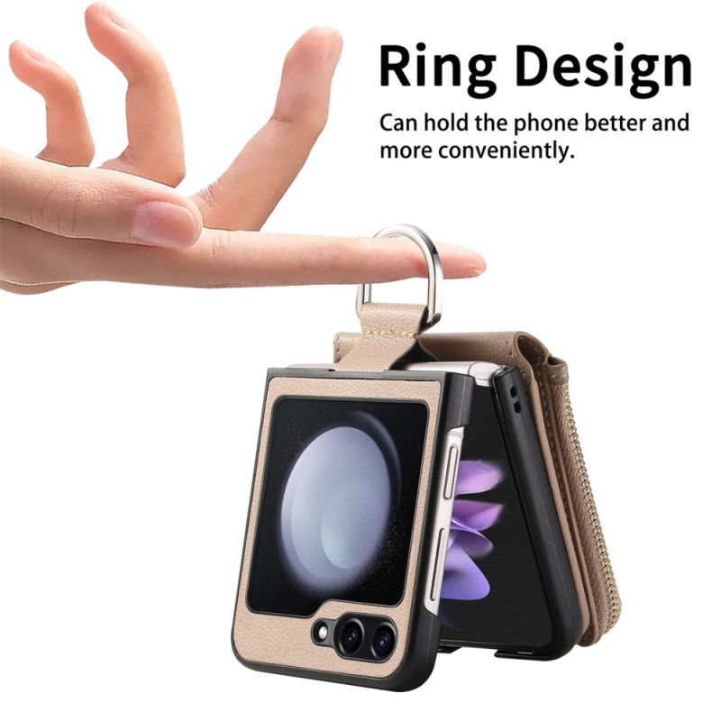 Hülle Samsung Galaxy Z Flip 7 Fe Reißverschlusstasche Und Ringhalter