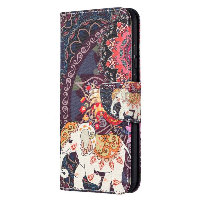 Lederhüllen Für Honor 9X Lite Elefant Und Buntes Mandala