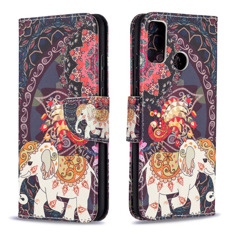 Lederhüllen Für Honor 9X Lite Elefant Und Buntes Mandala