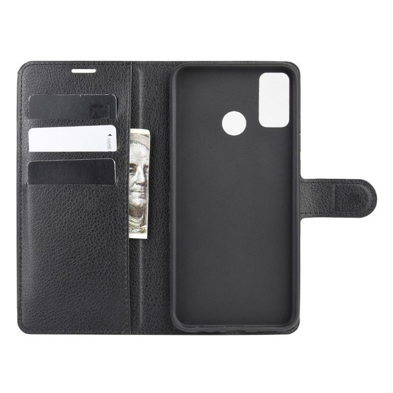 Lederhüllen Honor 9X Lite Schwarz Handyhülle Klassisch