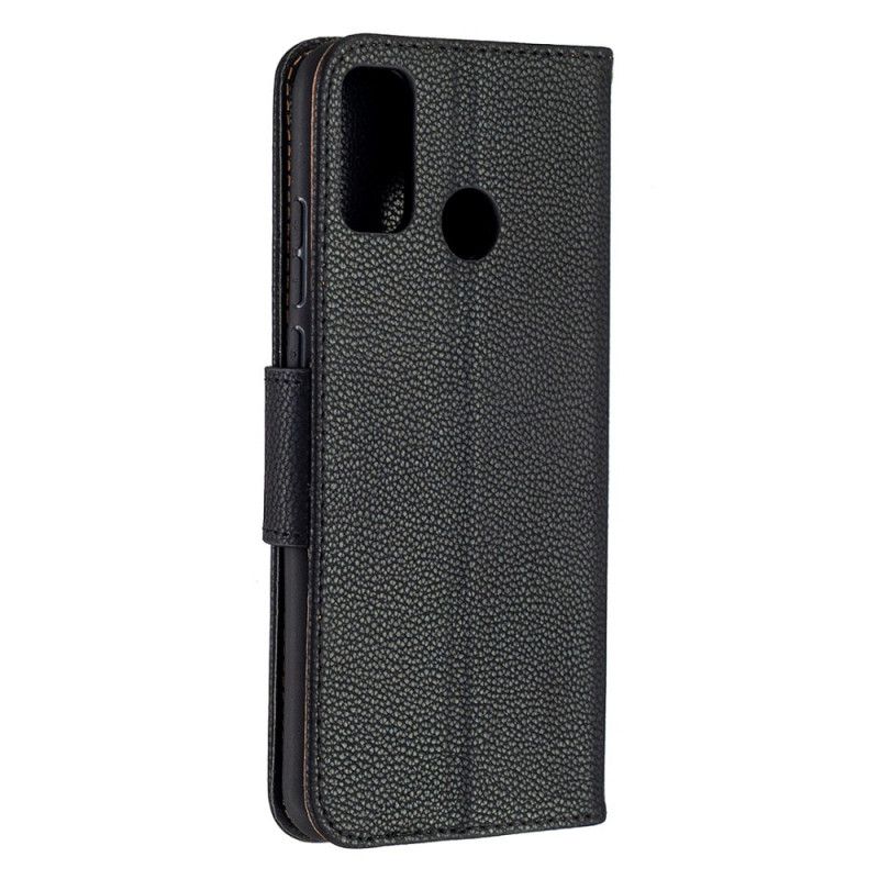 Lederhüllen Honor 9X Lite Schwarz Schrägklappe Der Litschi