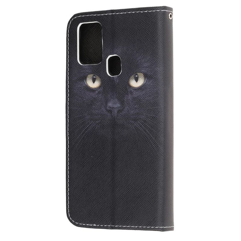 Lederhüllen Honor 9X Lite Schwarze Katzenaugen Mit Tanga