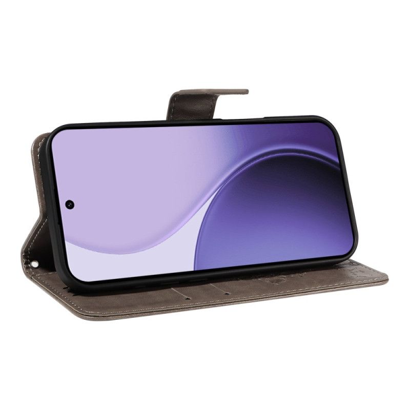 Lederhüllen Für Oppo Reno 14f 5g Baum Und Katze