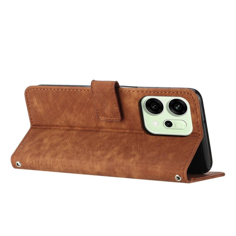 Lederhüllen Oppo Reno 14f 5g Handyhülle Retro-design