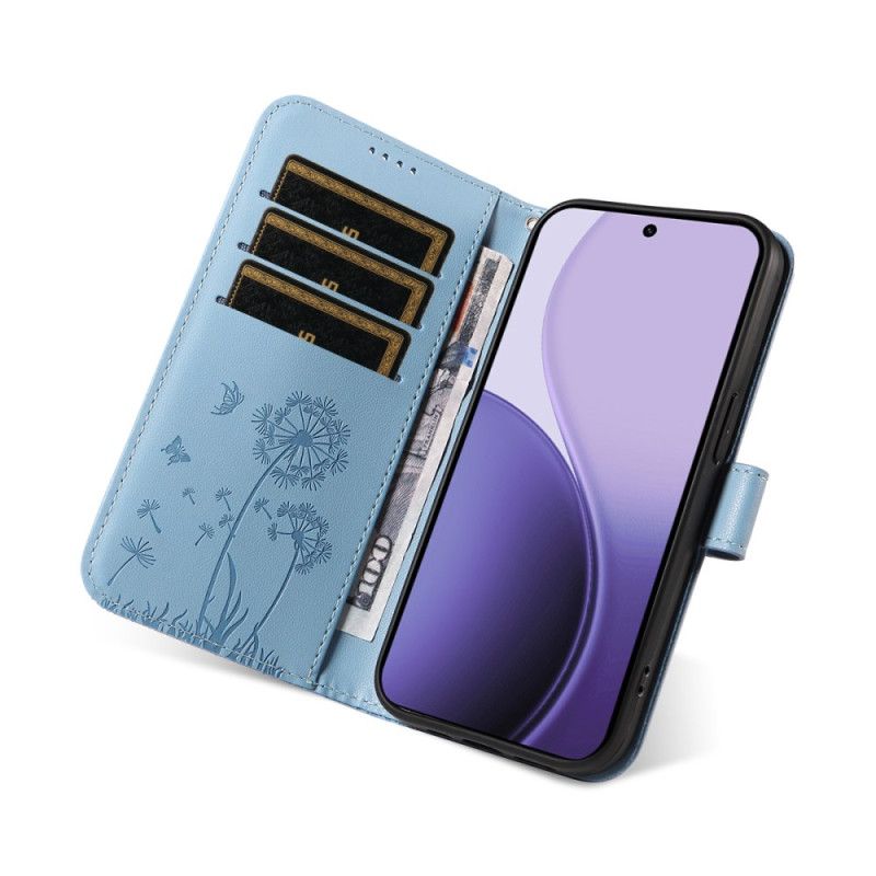 Lederhüllen Oppo Reno 14f 5g Löwenzahn Mit Lanyard