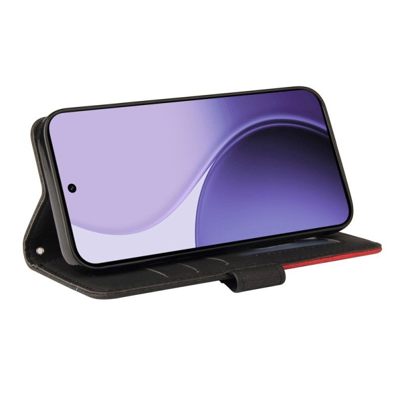 Lederhüllen Oppo Reno 14f 5g Zweifarbige Wellenlinie