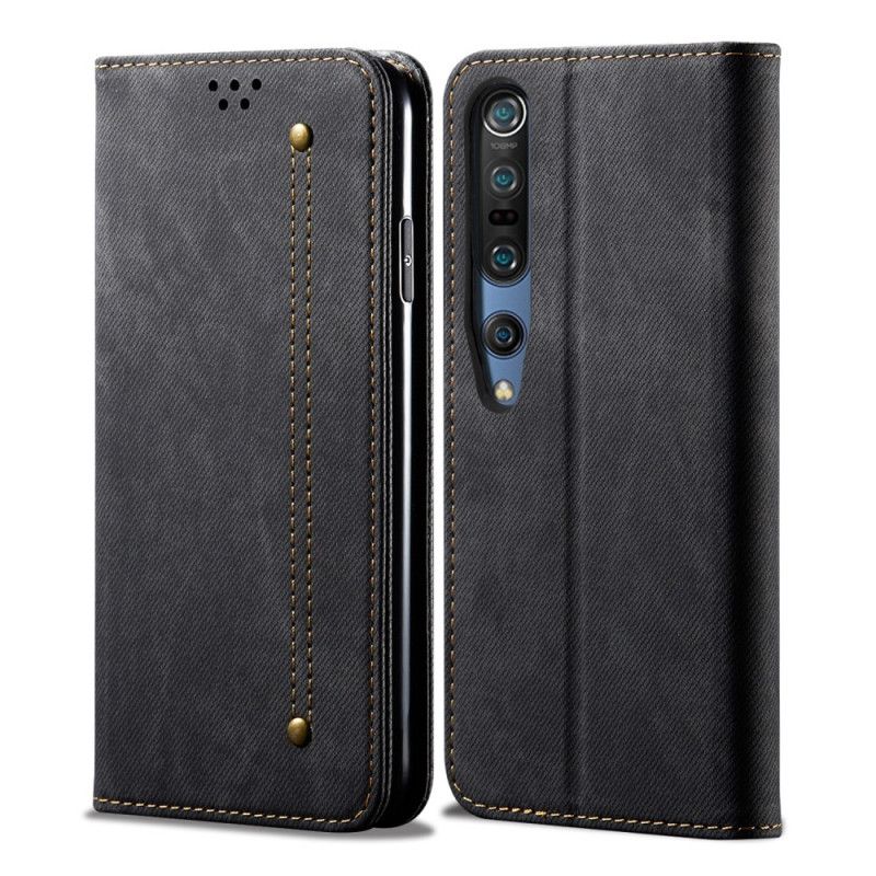 Flip Case Xiaomi Mi 10 / 10 Pro Schwarz Jeansstoff