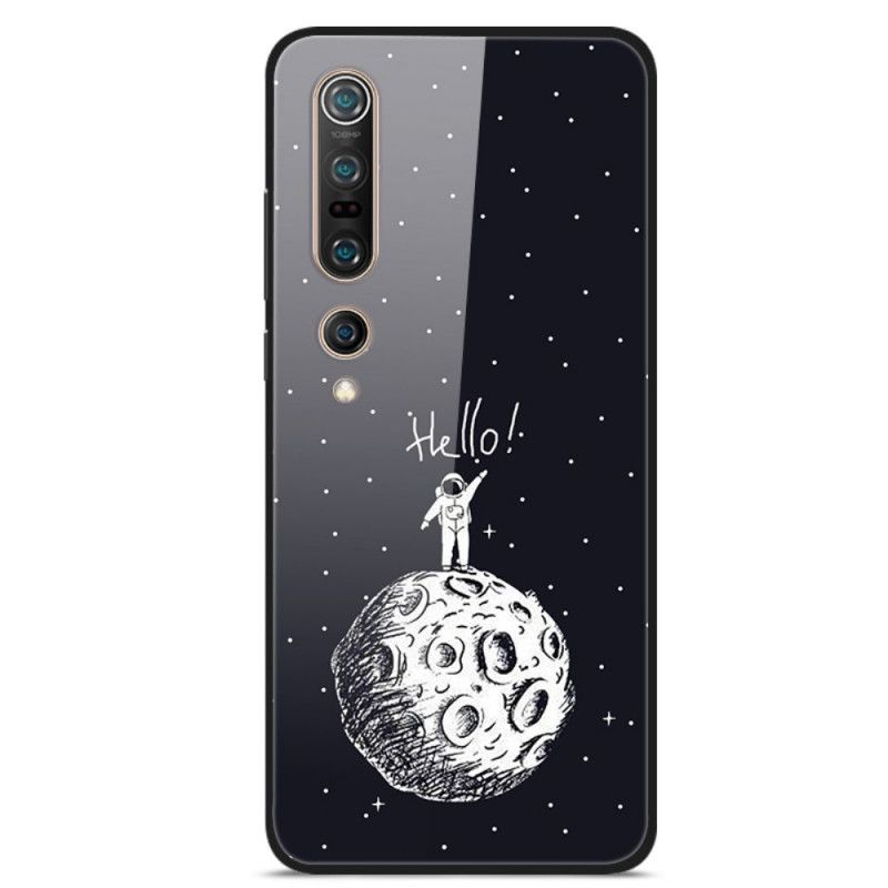 Hülle Für Xiaomi Mi 10 / 10 Pro Mond Hallo Gehärtetes Glas