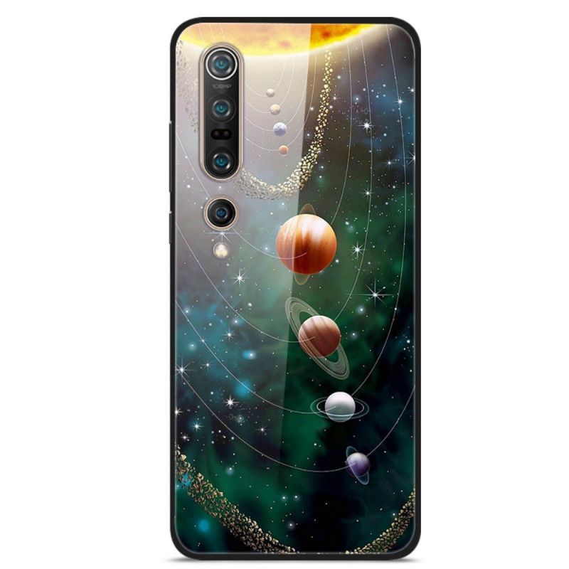 Hülle Xiaomi Mi 10 / 10 Pro Planeten Des Sonnensystems Gehärtetes Glas