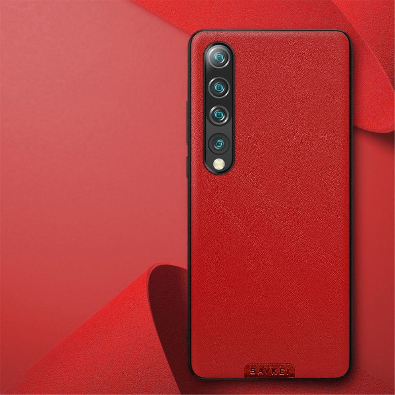 Hülle Xiaomi Mi 10 / 10 Pro Rot Premium-Lederstil