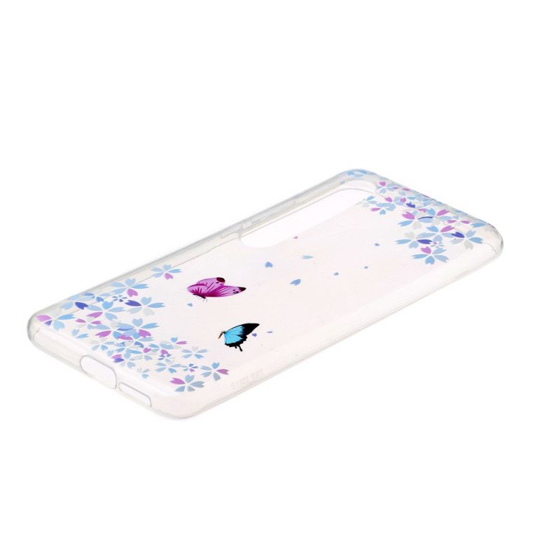 Hülle Xiaomi Mi 10 / 10 Pro Transparente Schmetterlinge Und Blumen