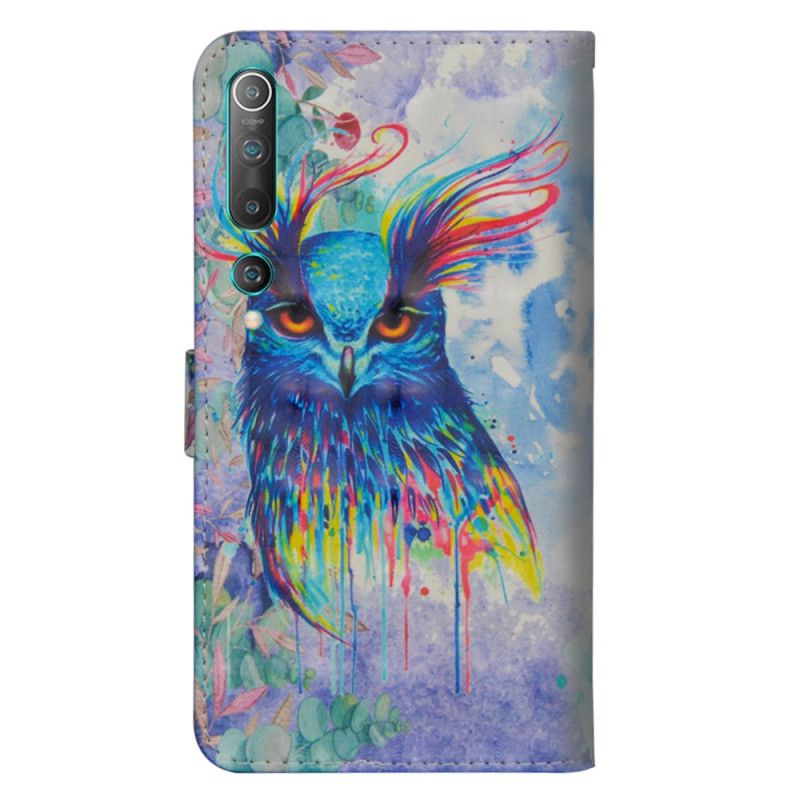 Lederhüllen Für Xiaomi Mi 10 / 10 Pro Aquarellvogel