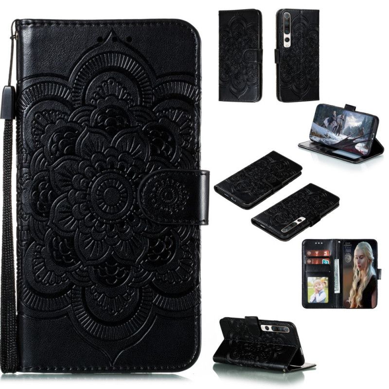 Lederhüllen Für Xiaomi Mi 10 / 10 Pro Schwarz Gesamtes Mandala