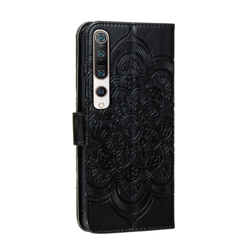 Lederhüllen Für Xiaomi Mi 10 / 10 Pro Schwarz Gesamtes Mandala