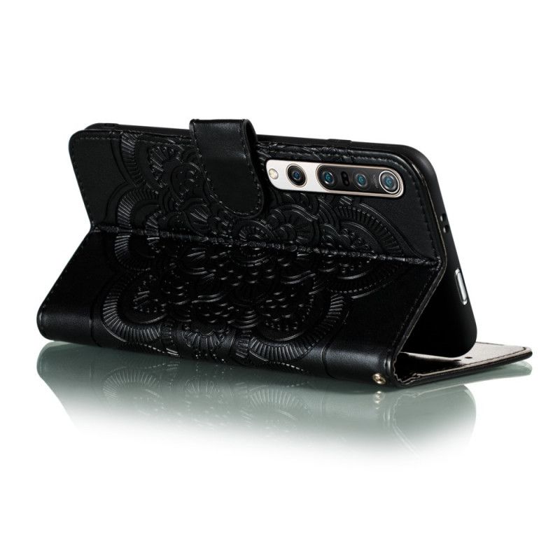 Lederhüllen Für Xiaomi Mi 10 / 10 Pro Schwarz Gesamtes Mandala
