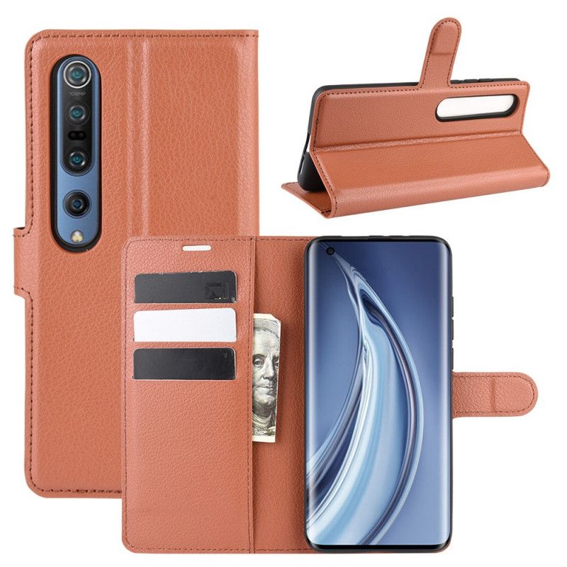 Lederhüllen Xiaomi Mi 10 / 10 Pro Schwarz Klassisches Kunstleder