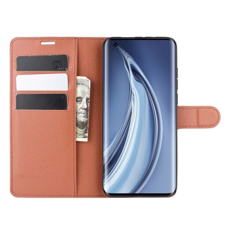 Lederhüllen Xiaomi Mi 10 / 10 Pro Schwarz Klassisches Kunstleder