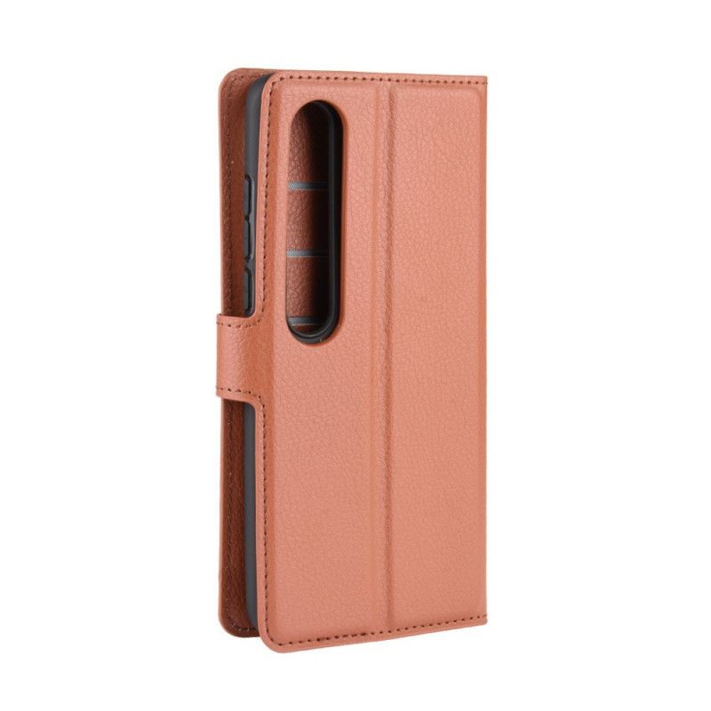 Lederhüllen Xiaomi Mi 10 / 10 Pro Schwarz Klassisches Kunstleder