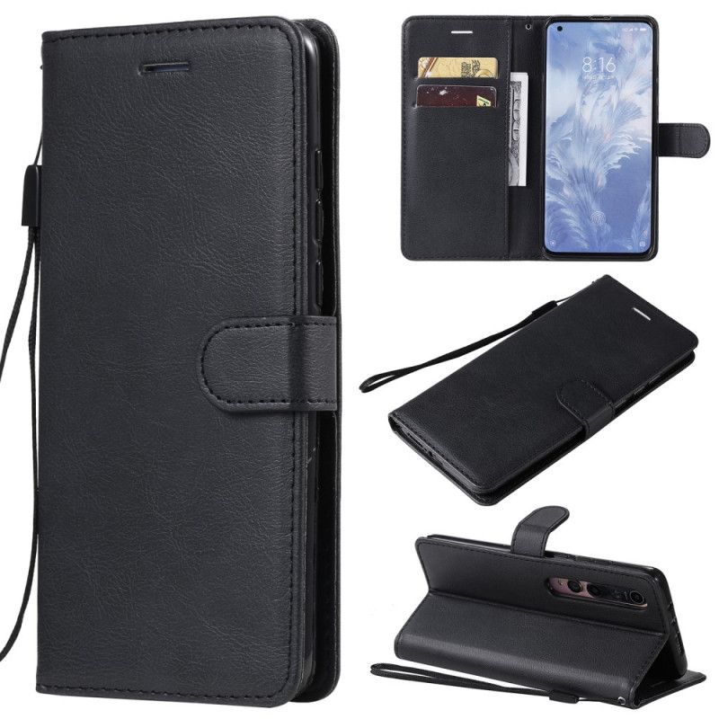 Lederhüllen Xiaomi Mi 10 / 10 Pro Schwarz Lederbandstil