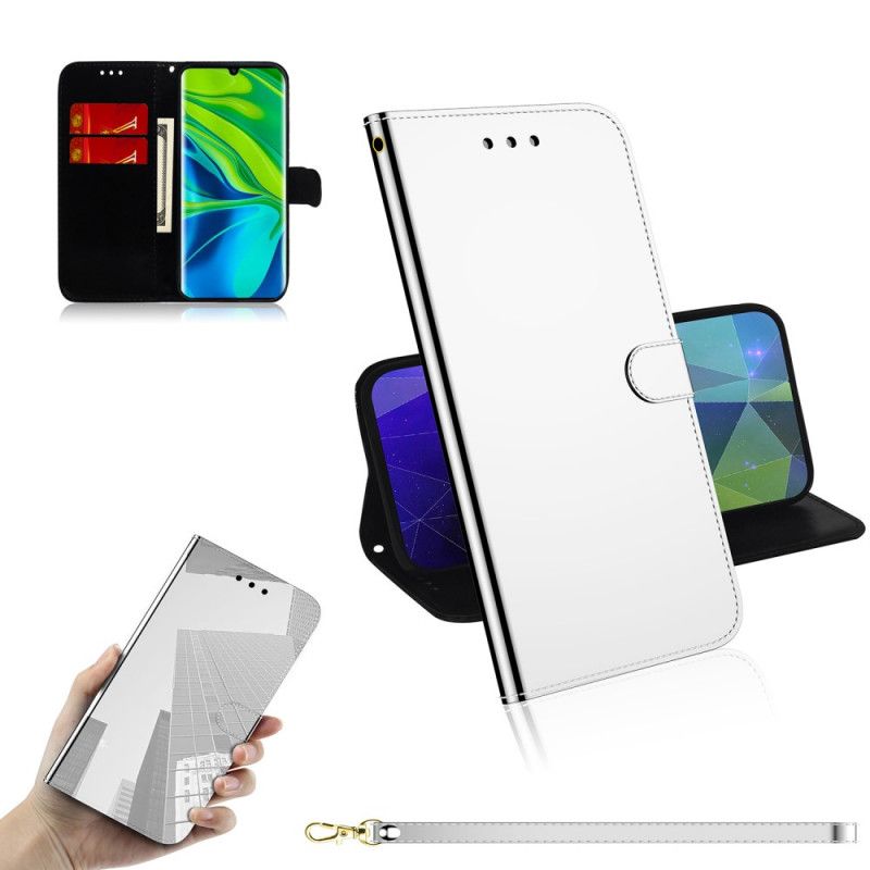 Lederhüllen Xiaomi Mi 10 / 10 Pro Schwarz Spiegelbezug Aus Kunstleder
