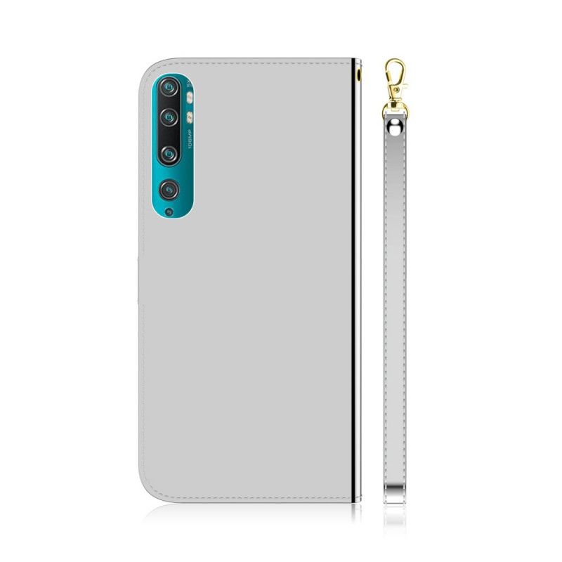 Lederhüllen Xiaomi Mi 10 / 10 Pro Schwarz Spiegelbezug Aus Kunstleder
