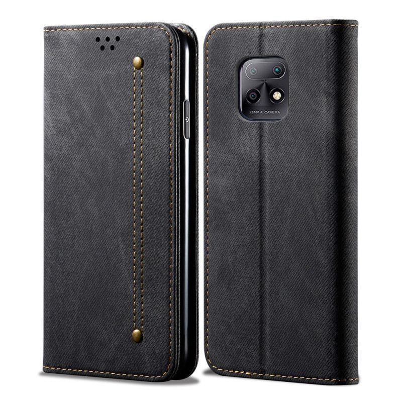 Flip Case Xiaomi Redmi 10X / 10X Pro Schwarz Jeansstoff