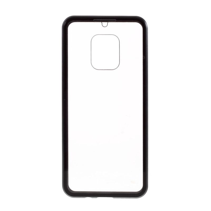 Hülle Xiaomi Redmi 10X / 10X Pro Schwarz Gehärtetes Glas Und Metall Vorne Und Hinten