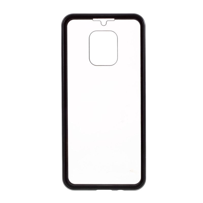 Hülle Xiaomi Redmi 10X / 10X Pro Schwarz Gehärtetes Glas Und Metall Vorne Und Hinten